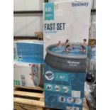 New And Boxed Bestway Fast Set Fill & Rise Pool. RRP £224.99 Each Bestway Fast Set 15' x 42"/4.57m x