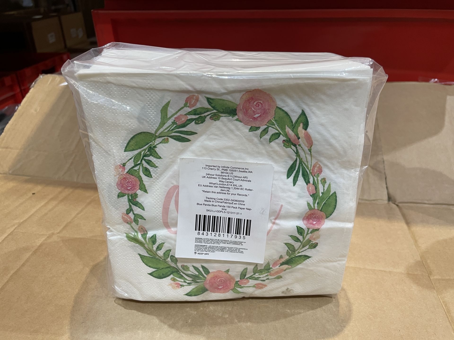 30 X BRAND NEW PACKS OF 150 6.5 X 6.5 INCH 1ST BIRTHDAY PAPER NAPKINS ...