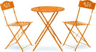 BRAND NEW ALPINE CORPORATION ORANGE LEAF DESIGN BISTRO SET RRP £199 R11-12