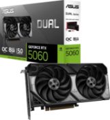 BRAND NEW ASUS NVIDIA GeForce RTX 5060 DUAL OC 8GB Blackwell Graphics Card. RRP £274.99. (AO).