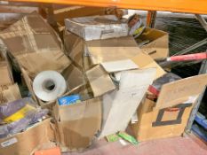 LARGE MIXED LOT TO INCLUDE TOWER FAN, ULTIMATE POOL BALLS, ADHESIVE TAPE, FINTESS HOOPS, ETC. (R17-