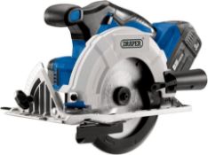 PALLET TO INCLUDE 5 X BRAND NEW Draper D20 20V Brushless Circular Saw, 1 x 3.0Ah Battery, 1 x Fast