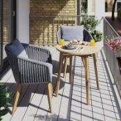 VITELLO ACCACIA 2 CHAIR AND TABLE SET R3-3