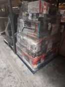 PALLET OF UNCHECKED & UNTESTED SMALL DOMESTIC APPLIANCES & OTHER ITEMS. MAY INCLUDE: TVs, KETTLES,
