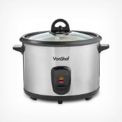 Boxed 700W Rice Cooker, Silver-RS2.4