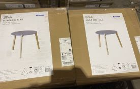 PALLET TO CONTAIN 14 X BRAND NEW ALSAPAN SIVA ROUND SIDE TABLE, DARK GREY (LOC: 17.17-PLT92)