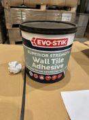 16 x Brand New Tubs of Evo-Stik Superior Strength Wall Tile Adhesive XL Tubs fixes up to 11m2. (LOC: