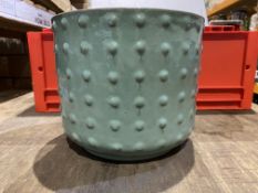 2 X BRAND NEW VERVE 19CM PLANT POT, CERAMIC (LOC: R34.3-B924)