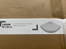 2 X BRAND NEW LAGAN QUADRANT SHOWER TRAY, 80X80CM (LOC: R35.3-B1012)