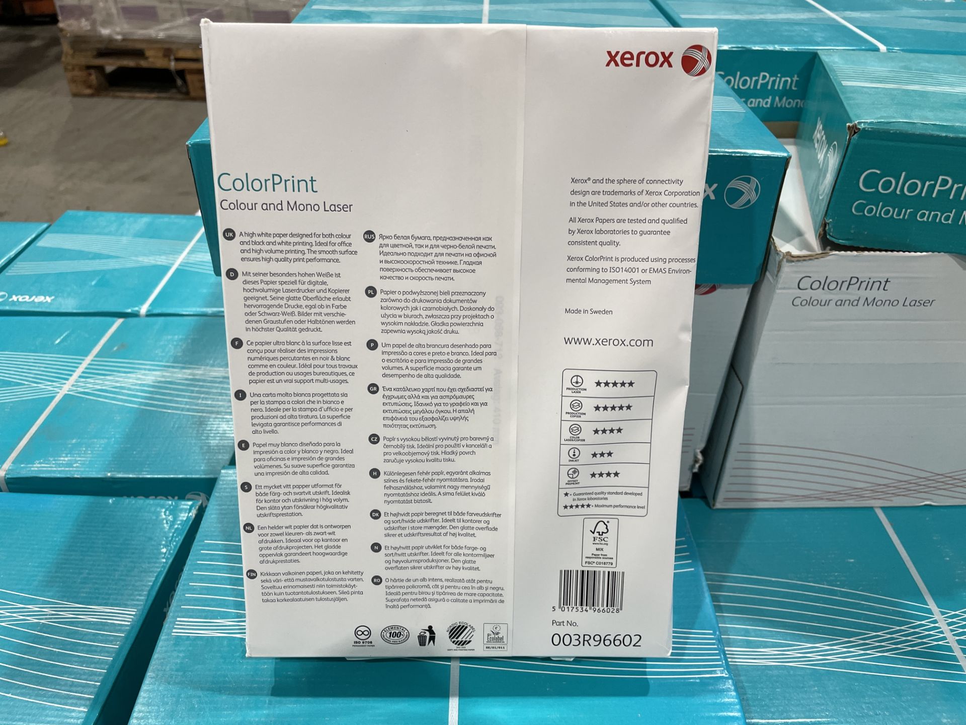 68 X REAMS OF 500 COLOUR PRINT XEROX COLOUR & MONO LASER PAPER A4. 120G ...