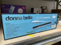 2 X BRAND NEW DONNA BELLA STYLER COLLECTION NEW LOOK NEW YOU 1.25 INCH CERAMIC STRAIGHTENERS BLUE