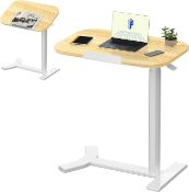 Boxed FLEXISPOT Standing Desk Height Adjustable Overbed Sit Stand Up Desk with Desktop Stable Steel,