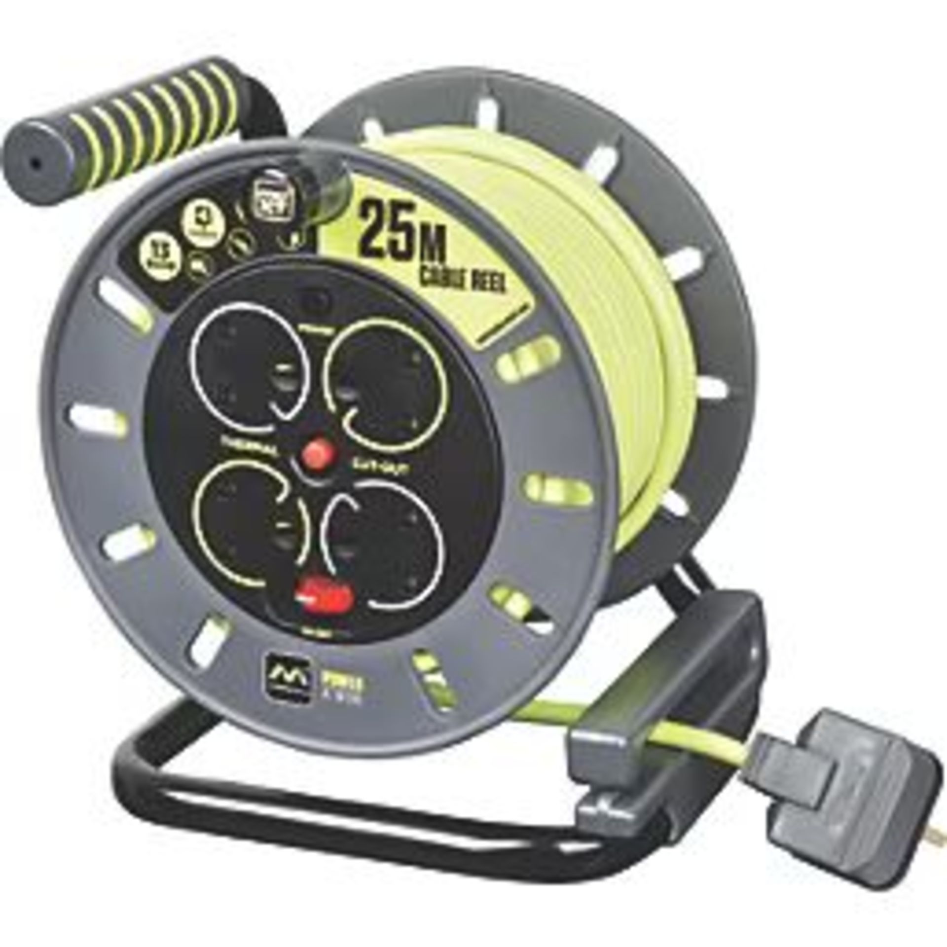 PRO XT OMU2513 13A 4-Gang 25m Cable Reel 240V. - SR1.2.8.