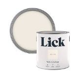 Lick White 06 Matt Emulsion Paint, 2.5L. - SR1.4.1.