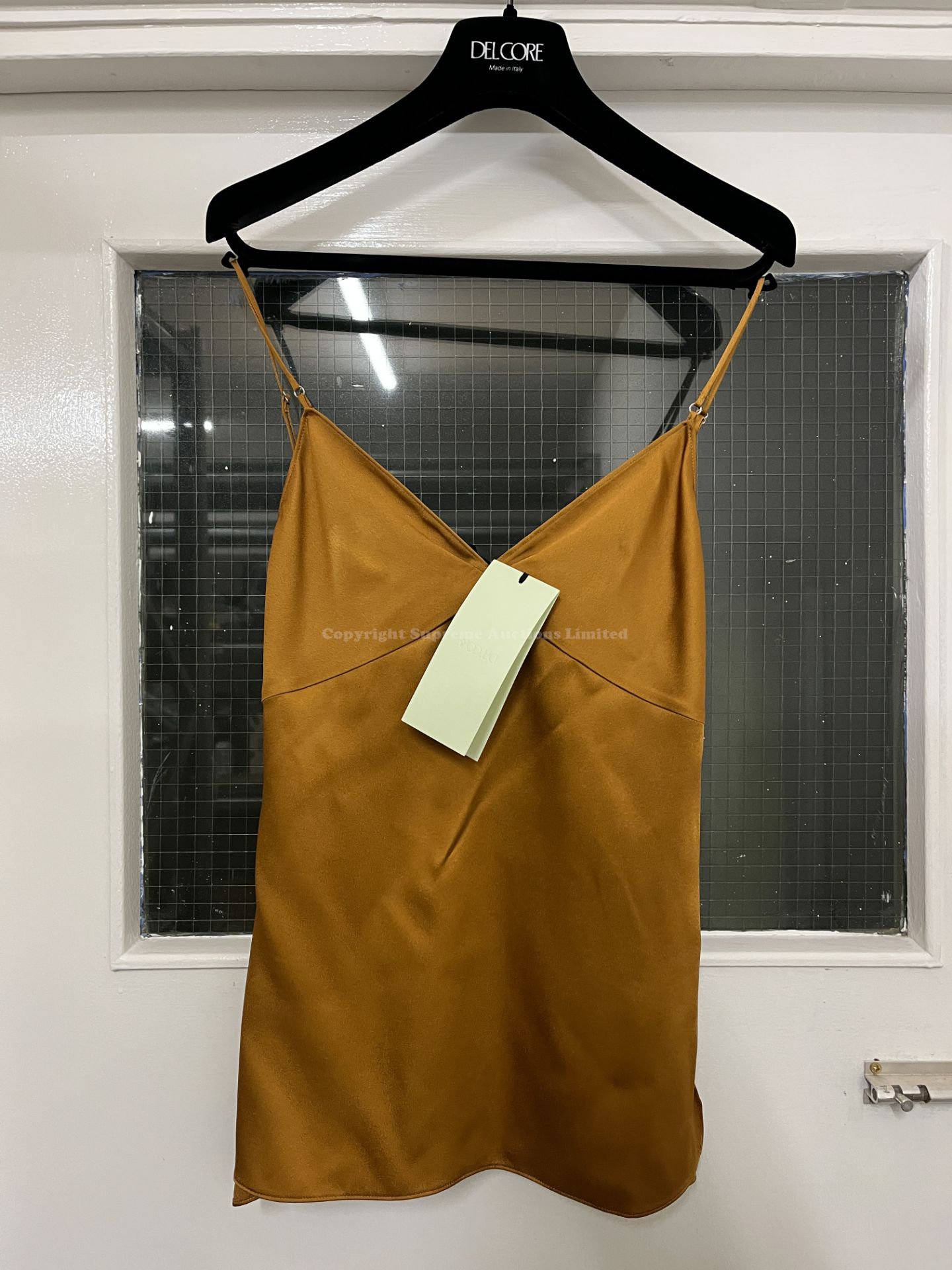 BRAND NEW DEL-CORE Strap Top - BRONZE - SIZE 42. RRP £400. Del-Core Strap Top in Bronze is a