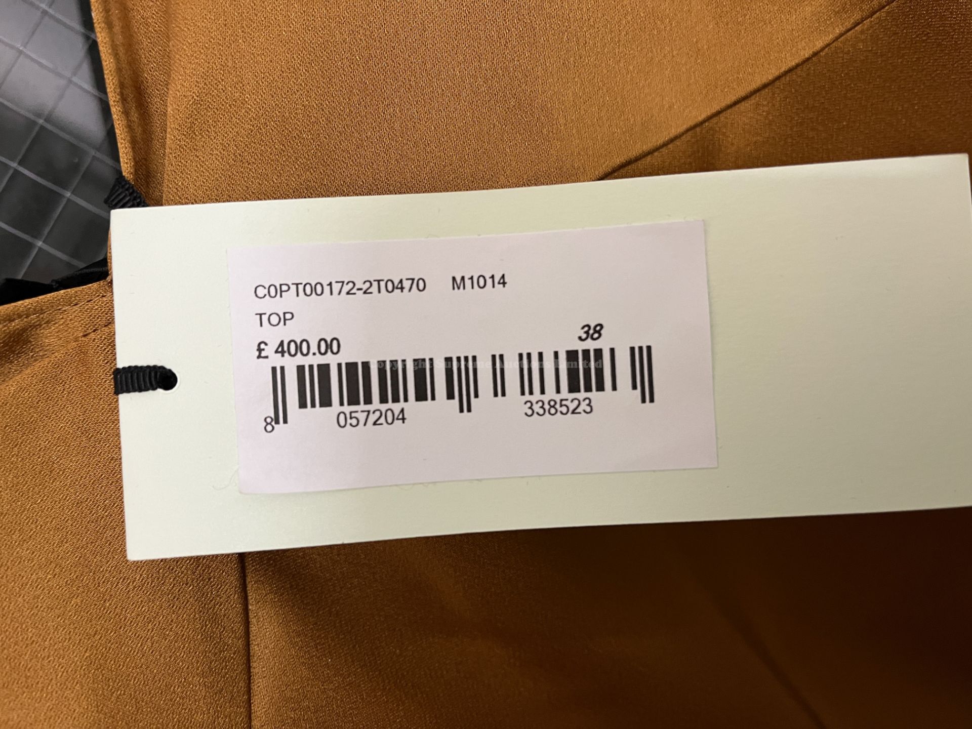 BRAND NEW DEL-CORE Strap Top - BRONZE - SIZE 42. RRP £400. Del-Core Strap Top in Bronze is a - Image 2 of 2