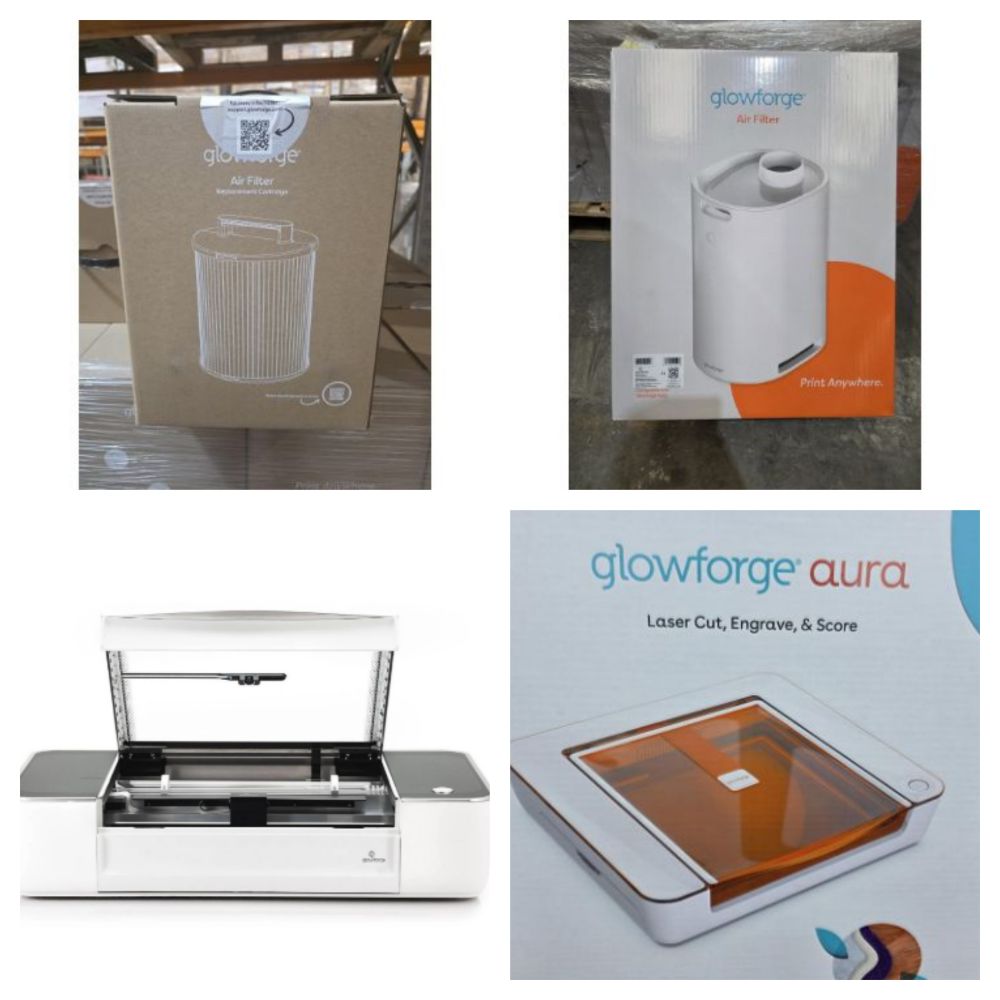 Glowforge Craft Laser Cutters, 3D Printers, Engravers & Much More - Brand New - Sold In Single, Trade & Pallet Lots - Delivery Available!