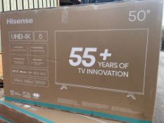 BOXED HISENSE A6Q 50" LED 4K HDR Smart TV with Freely - 50A6QTUK RRP £399. Dramas just got a lot