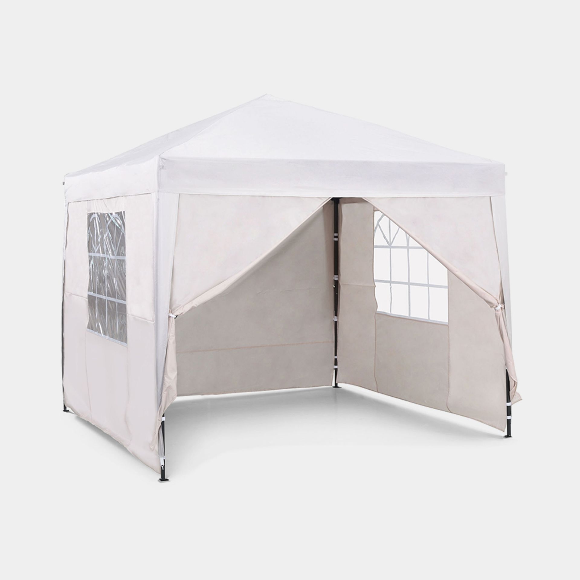 Boxed 2.5M X 2.5M Beige Pop up Gazebo Set-SR1(5.10)