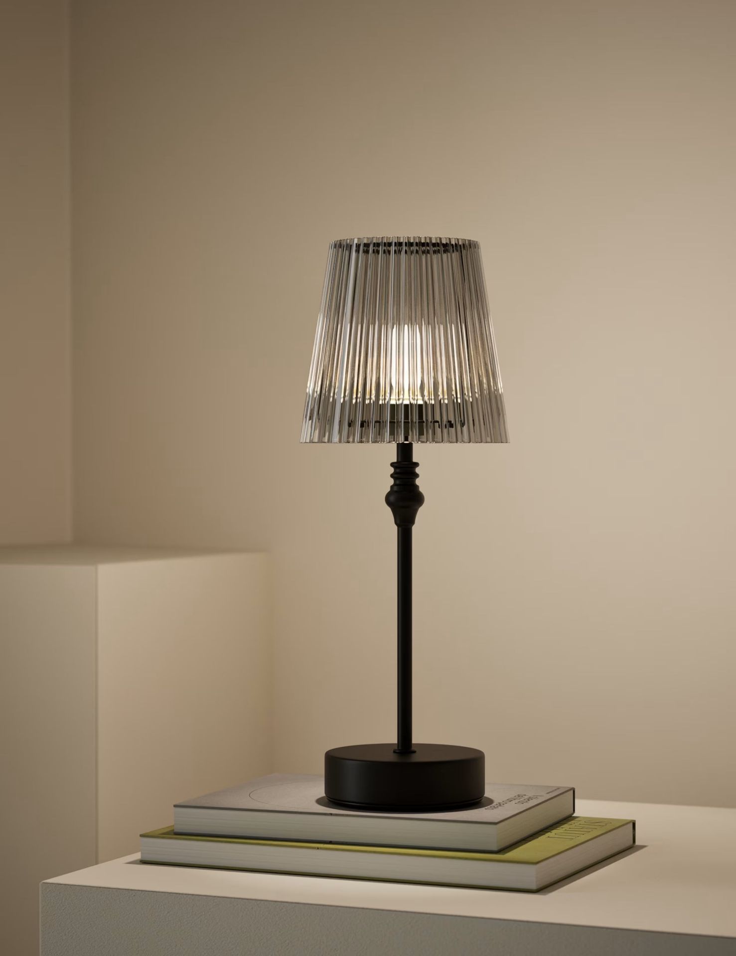 Marks & Spencers Metal Rechargeable Table Lamp. - SR4F. This elegant lamp is ideal for both indoor