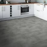 10 x Packs of Baila Grey Stone effect Textured Click vinyl Tile, 2.23m² per pack. Total Coverage
