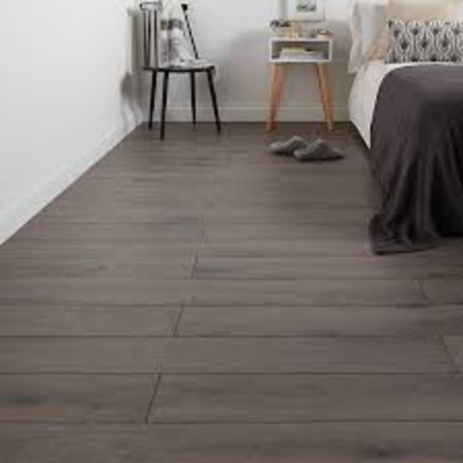 9 x Packs of Strood Wood planks Grey wood effect Laminate Flooring, 1.3m² per pack. Total Coverage