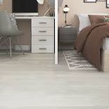 4 x Packs of Baila Distressed light gray oak Wood effect Textured Click vinyl Click flooring, 2.