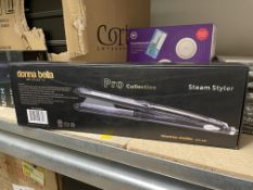 2 X BRAND NEW DONNA BELLA NEW LOOK NEW YOU PRO COLLECTION STEAM STYLER STRAIGHTENERS (LOC: S/R-