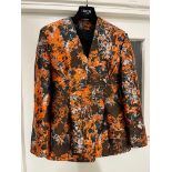 BRAND NEW DEL-CORE Tailored V-Neck Deconstructed Jacket - ORANGE - SIZE 40. RRP £2260. Reimagine