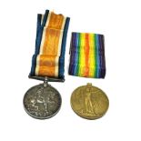 ww1 medal pair to C Harwood Manch .r