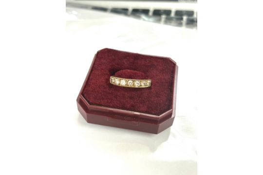 9ct gold Stone set ring, total weight 2.4grams ring size O - Image 2 of 3