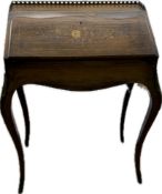 French Bonheur Du Jour Ladies Writing Desk, measures approximately: 37 inches tall x 28 wide and