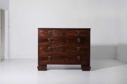 A large George IV mahogany chest of drawers,