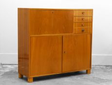 A Swedish Modern ash secretaire cabinet