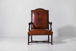 A Louis XV carved beech fauteuil,