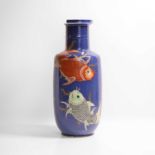 A Chinese powder blue vase,