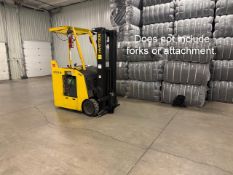 Hyster stand-on forklift truck, mod. E40HSD, s/n A219N01892A, 2000 lbs. cap. [Loc. Cambridge]