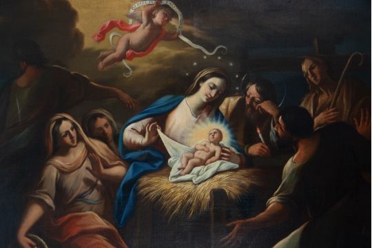 18th Century Spanish School - Adoration of the Shepherds - Image 2 of 5