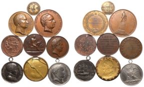 France 1660-1849 Mixed Metals x6 medals and x3 tokens and re-strikes