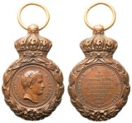 France Napoleon I ND (1857) Bronze Medal Medal of St. Helene