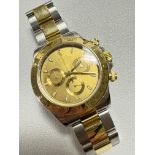 ROLEX STEEL & GOLD DAYTONA COSMOGRAPH CHRONOGRAPH WATCH
