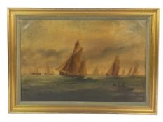 Byron Bauckham, (British, early 20th century school) Maritime scene, 1905