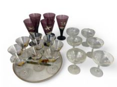 A small group of drinking glasses