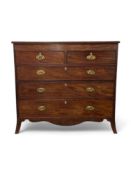 A Regency North Country mahogany chest of drawers