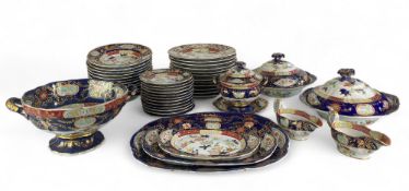 A large part dinner service of 19th century Mason's Ironstone China