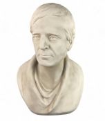 A late Victorian painted plaster bust of the Scottish poet Robert Burns (1786-1857)
