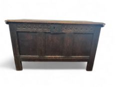 A 17th century oak coffer