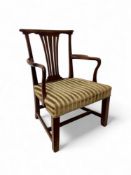 A George III mahogany open armchair