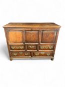 A George III oak mule chest
