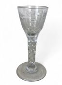 An 18th century Jacobite drinking glass